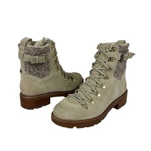Sam Edelman Tenlee Hiking Boot Women's 7M EU37 Bistro Taupe Leather Upper